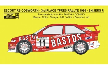 Decal – Escort RS Cosworth - Bastos rally team - Ypres 1996